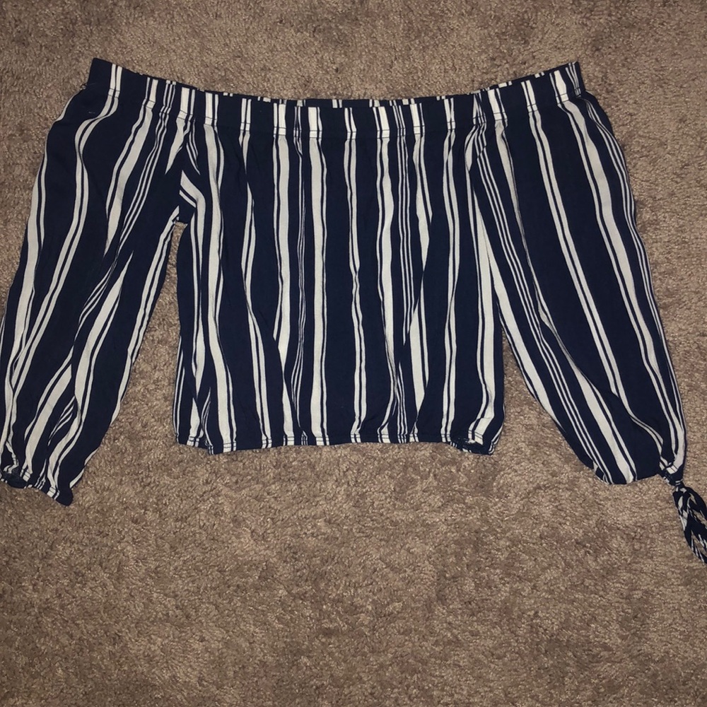 Striped Off Shoulder Top